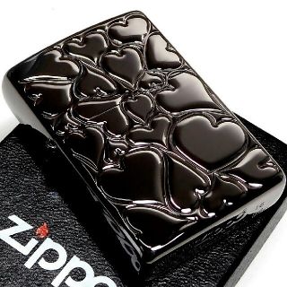 ジッポー(ZIPPO)の送料無料☆zippo☆ラブリーハート☆BK☆ジッポ(タバコグッズ)