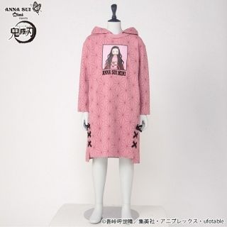 アナスイミニ(ANNA SUI mini)のANNA SUI mini 【鬼滅の刃】 裏毛 禰豆子 プリントワンピース(ワンピース)