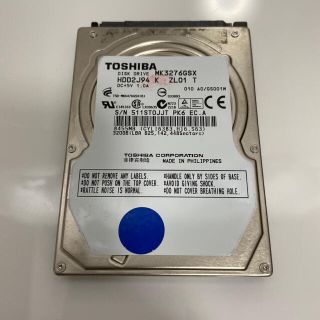 中古ハードディスク HDD 320GB ノートPC用(PCパーツ)