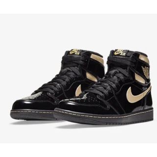 ナイキ(NIKE)のNIKE AIR JORDAN 1 OG Black Metallic Gold(スニーカー)