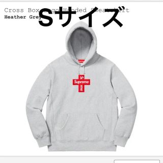 シュプリーム(Supreme)のS supreme cross box logo sweatshirts グレー(パーカー)