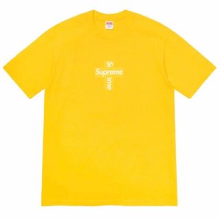 シュプリーム(Supreme)のCross Box Logo Tee Yellow イエロー クロスボックスロゴ(Tシャツ/カットソー(半袖/袖なし))