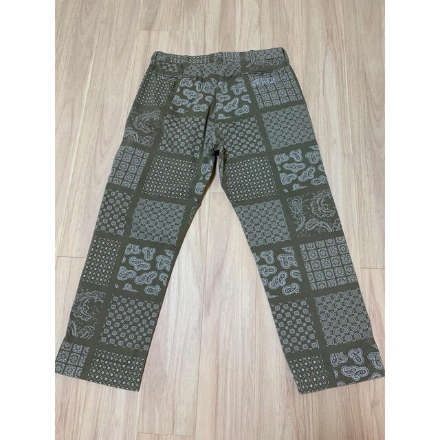 supreme paisley grid chino olive 34 - チノパン