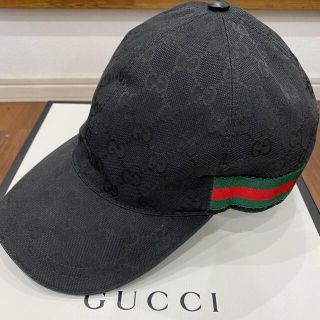 グッチ(Gucci)のGUCCI キャップ XL 60 サイズ ブラック(キャップ)