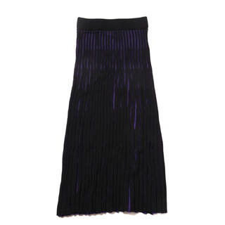 EVANGELION 2tone Knit Pleats Skirt (ロングスカート)