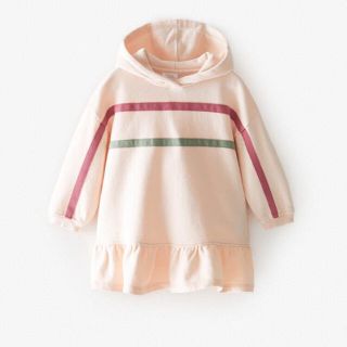 ザラキッズ(ZARA KIDS)のザラ　ザラキッズ　リボン　ストライプ柄ワンピース　110cm(ワンピース)