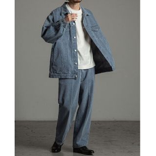 コモリ(COMOLI)のText NATURAL INDIGO SELVAGE DENIM SETUP　(Gジャン/デニムジャケット)