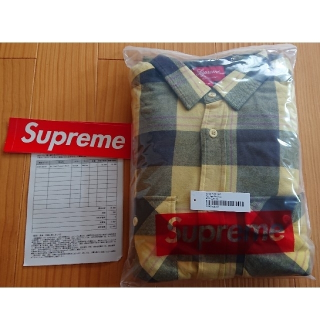 Supreme Quilted Flannel Shirt  M Yellow