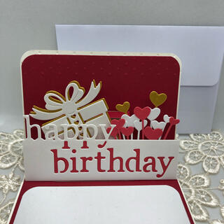 メッセージカード　happy birthdayカードとミニ封筒(カード/レター/ラッピング)