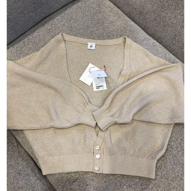 6(ROKU)>MESH V NECK KNIT CARDIGAN/カーディガン 6(ROKU)>MESH V NECK KNIT CARDIGAN/カーディガン