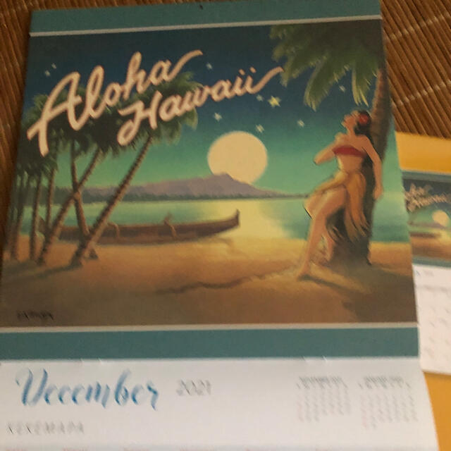 Hawaii2021カレンダー インテリア/住まい/日用品の文房具(カレンダー/スケジュール)の商品写真