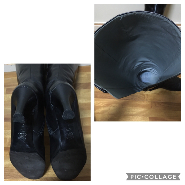CHARLES JOURDAN(シャルルジョルダン)のインポート　レザー　ロングブーツ　黒　22.5 シャルルジョルダン レディースの靴/シューズ(ブーツ)の商品写真