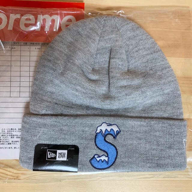 Supreme New Era S logo Beanie ニット帽　グレー