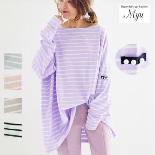 Myuゆったりオーバーサイズ プルオーバー(Tシャツ(長袖/七分))