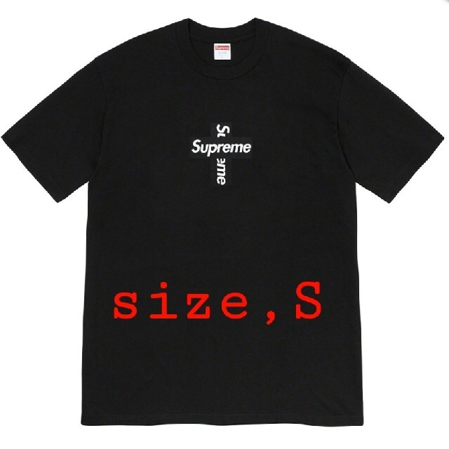 ウインターTブラック S Supreme Cross Box Logo Tee クロスBOX