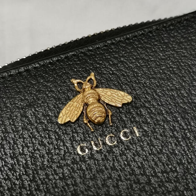 Gucci - GUCCI アニマリエ メタルビー ハチ 長財布 黒 正規品 ラウンド