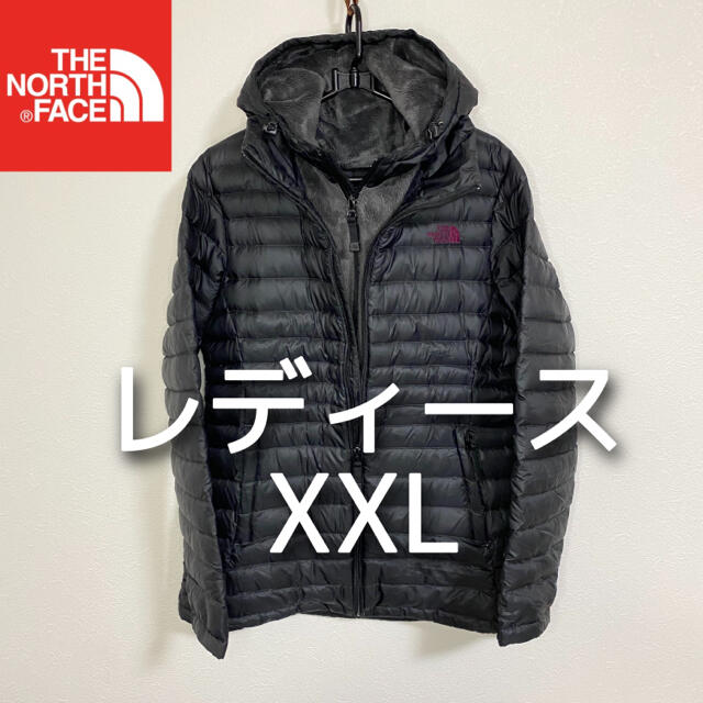 THE NORTH FACE(ザノースフェイス)の美品 THE NORTH FACE ボアフリース ライトダウン レディースXXL レディースのジャケット/アウター(ダウンジャケット)の商品写真