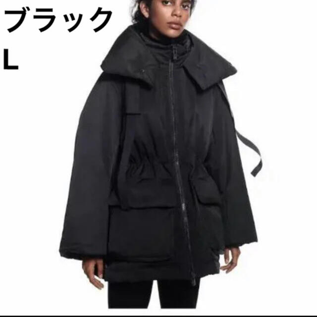 Jil Sander(ジルサンダー)のプラスJ +J ハイブリッドダウンショートコート　ブラックL レディースのジャケット/アウター(ダウンコート)の商品写真