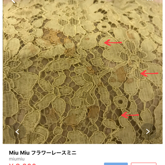 miumiu(ミュウミュウ)のMiu Miu フラワーレースミニ レディースのスカート(ミニスカート)の商品写真