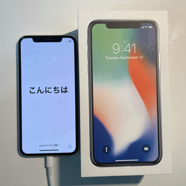 iPhone X Silver 64 GB docomo - スマートフォン本体