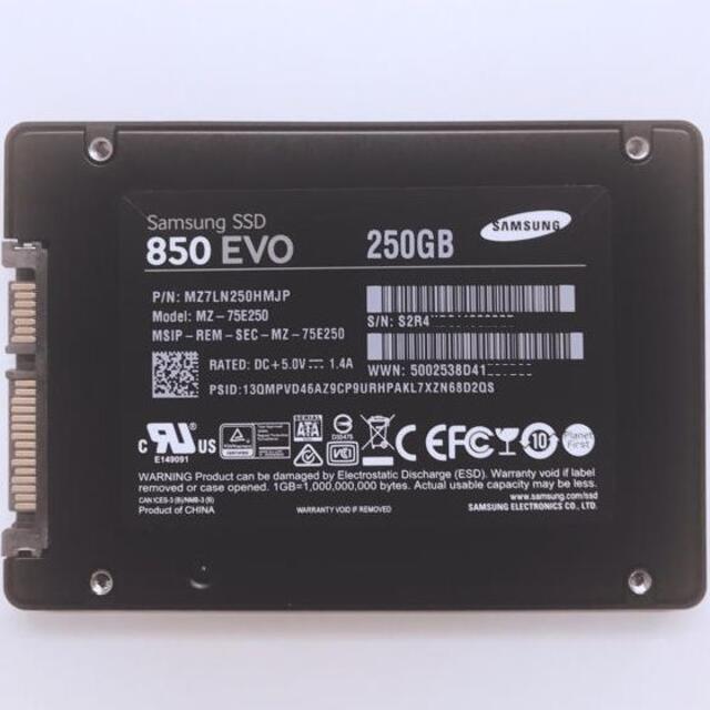 新品未開封 Samsung SSD 250GB 850 EVO