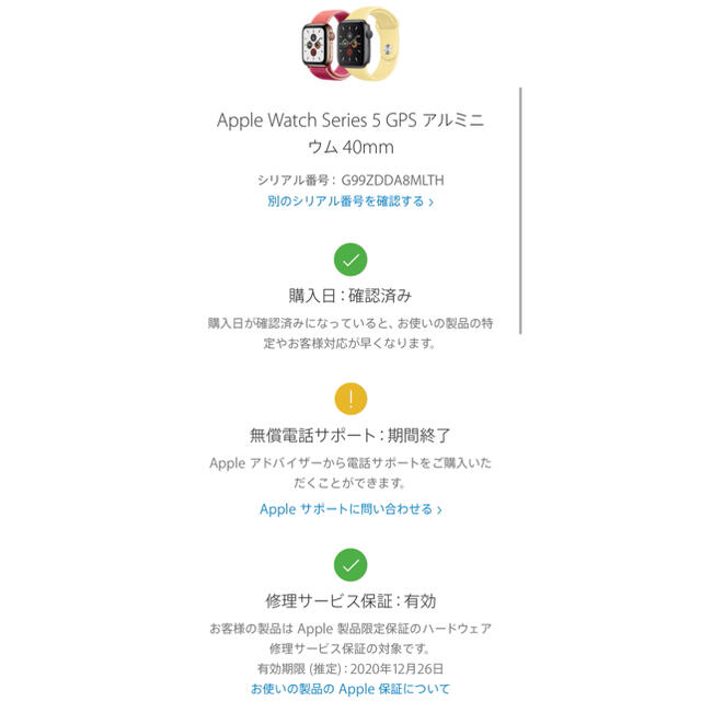 Apple Watch(アップルウォッチ)のApple Watch Series5 GPS 新品バンド付き メンズの時計(腕時計(デジタル))の商品写真