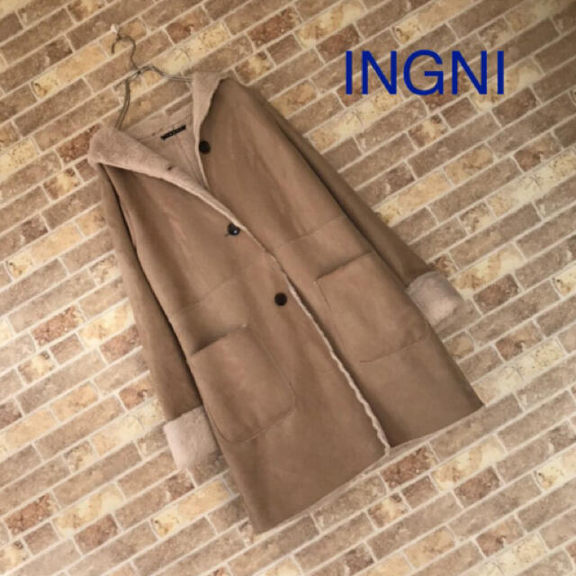 INGNI(イング)のINGNI【美品】フェイクムートンコート レディースのジャケット/アウター(ダッフルコート)の商品写真