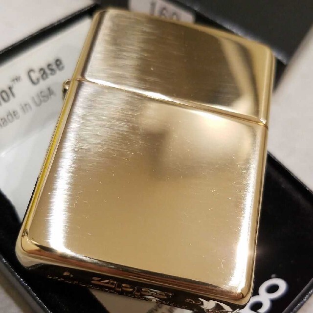 ZIPPO(ジッポー)の【新品】【未使用】ZIPPOゴールドアーマー真鍮　鏡面仕上 ポリッシュ メンズのファッション小物(タバコグッズ)の商品写真