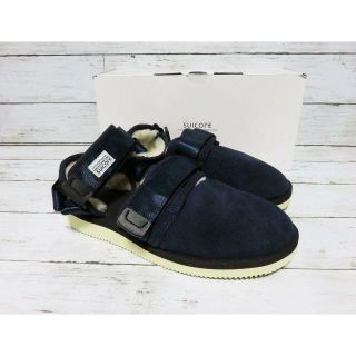 スイコック(suicoke)の定価2.4万 SUICOKE ムートン ストラップ サンダル 7 ネイビー 25(サンダル)