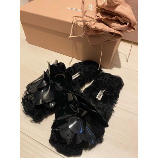 ミュウミュウ(miumiu)のmiu miu☆新品未使用☆箱・袋付き☆ファーサンダル(サンダル)