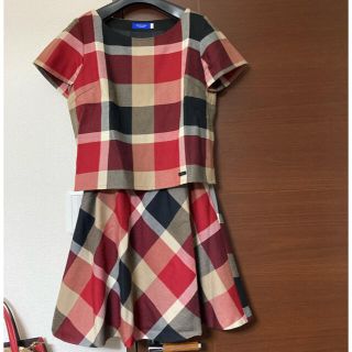 バーバリーブルーレーベル(BURBERRY BLUE LABEL)のブルーレーベル　クレストブリッジ　ワンピース(ミニワンピース)