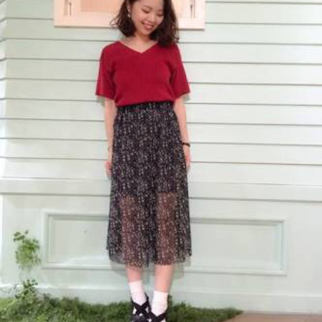 Kastane(カスタネ)の花柄チュールスカート レディースのスカート(ロングスカート)の商品写真