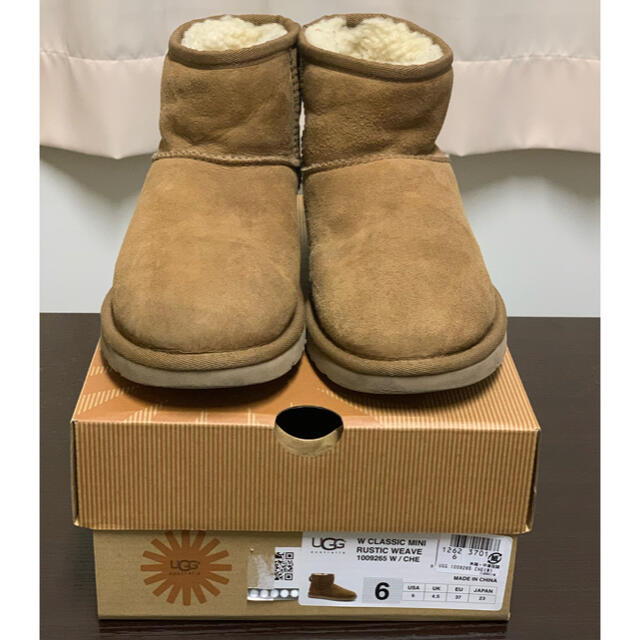 UGG - UGG ムートンブーツ クラシックミニ ラスティック ウィーブ 23cm ...