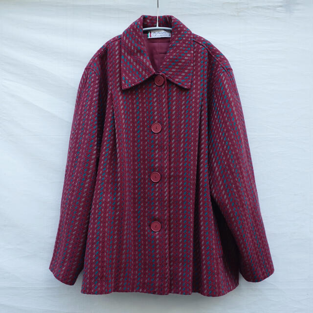 80's Vintage Striped wool jacket100%Wool状態
