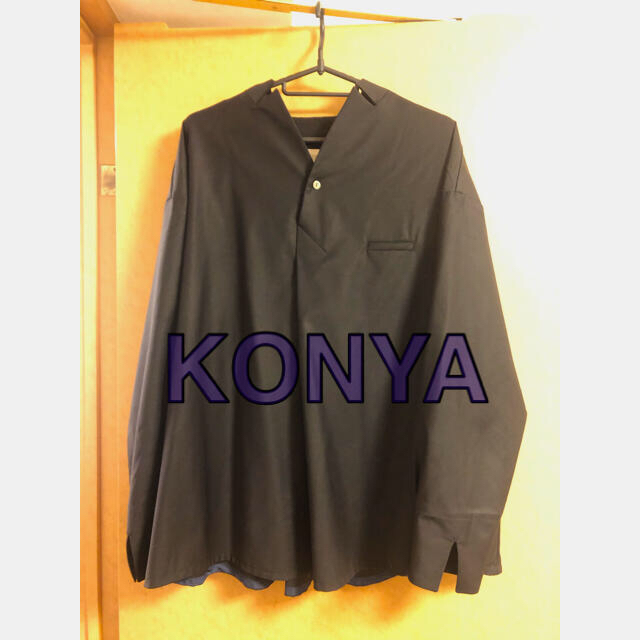KONYA プルオーバーシャツ　ブラック