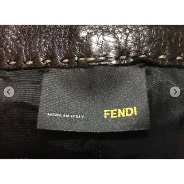 FENDI(フェンディ)のFendi 本革レザータイトスカート レディースのスカート(ひざ丈スカート)の商品写真