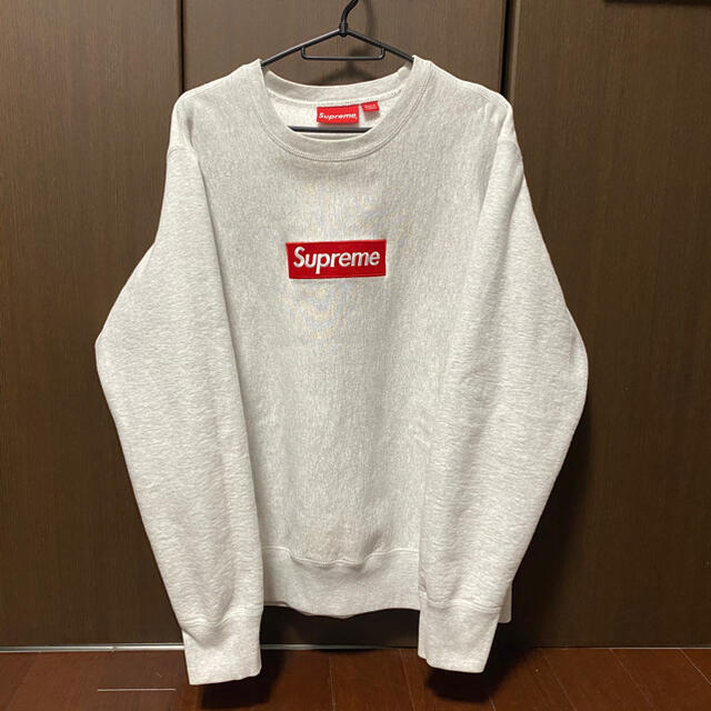 アッシュグレーですサイズSupreme box logo crewneck  18aw