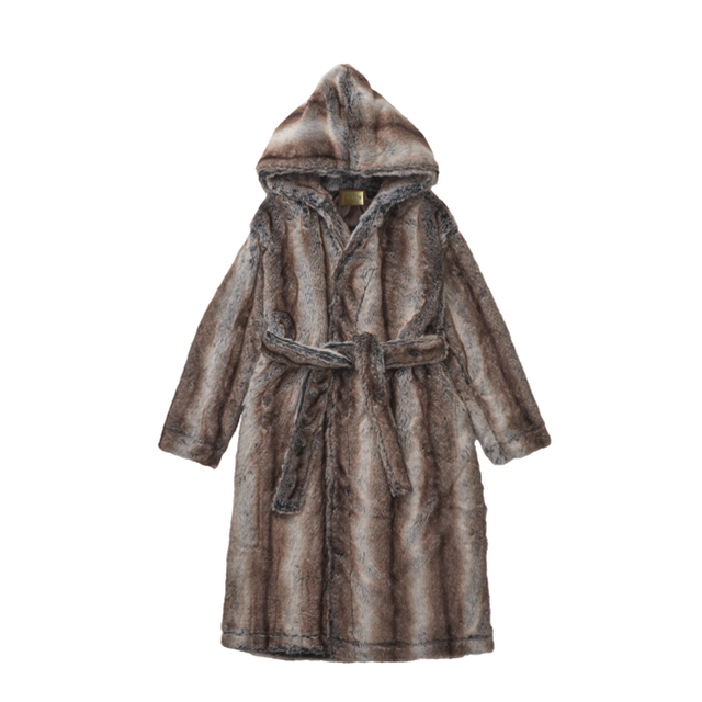 シルバーピーチ YELLO BEAR HUG FUR COAT BROWN フェイクファーコート