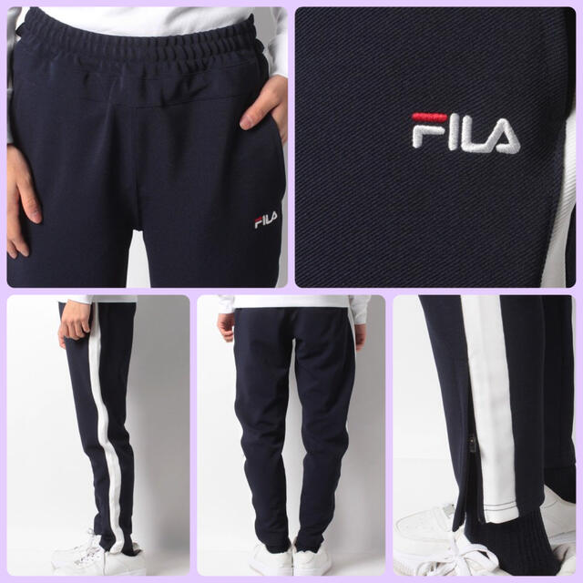 FILA(フィラ)のWEGO FILA サイドラインパンツ ジャージ ① ブルー M メンズのパンツ(その他)の商品写真