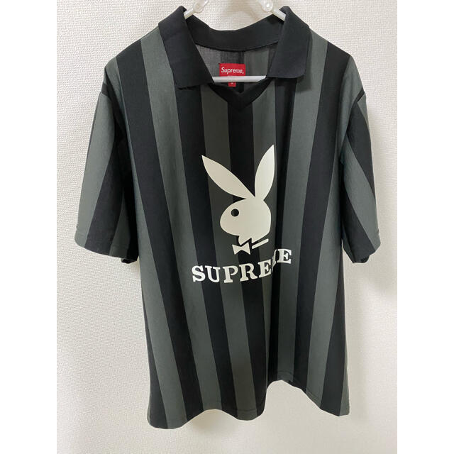 黒 m supreme playboy soccer jersey