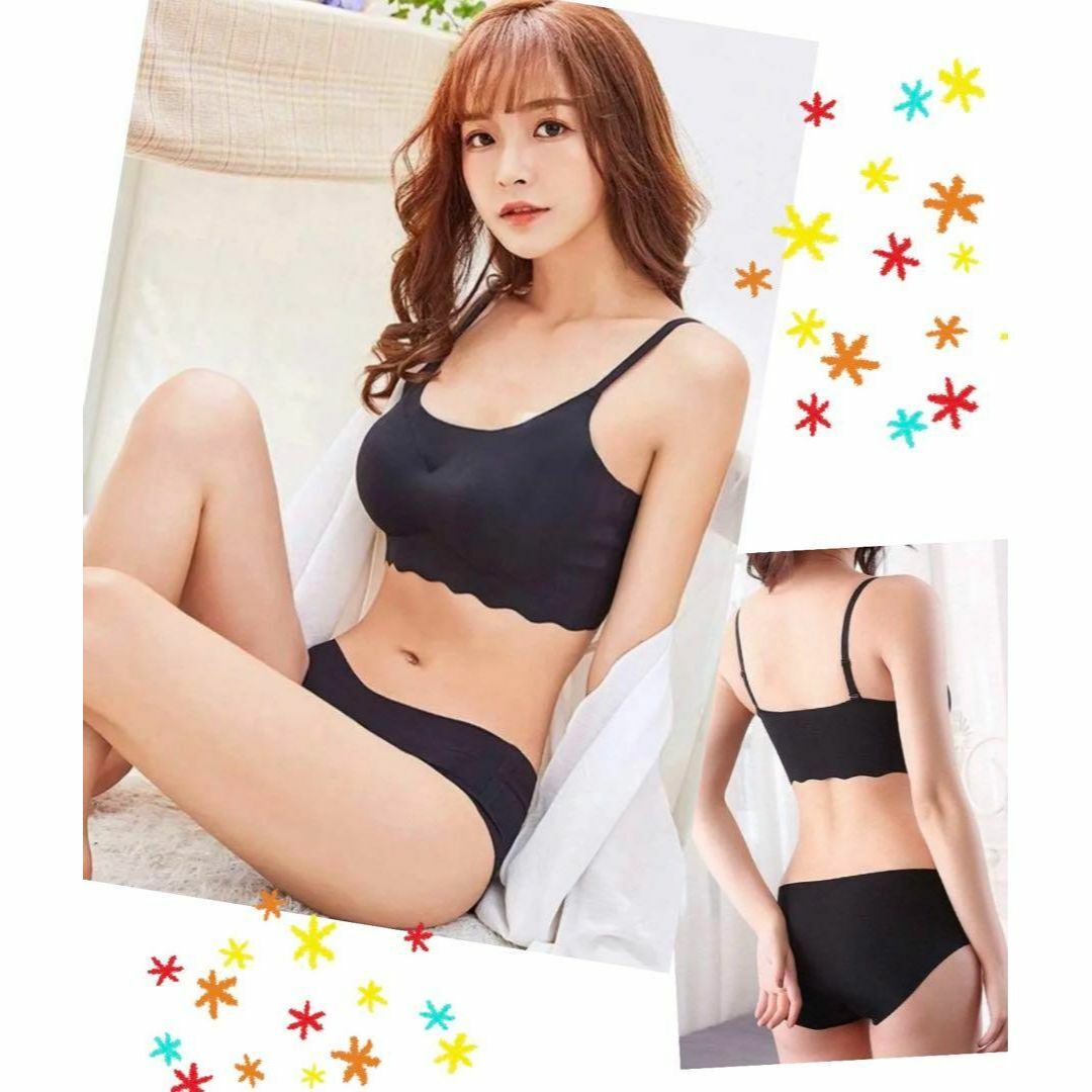 ラスト１点✨24H楽ちん✨ショーツ付✨大きいサイズ✨XL〜３L✨シームレスブラ キッズ/ベビー/マタニティのマタニティ(マタニティ下着)の商品写真