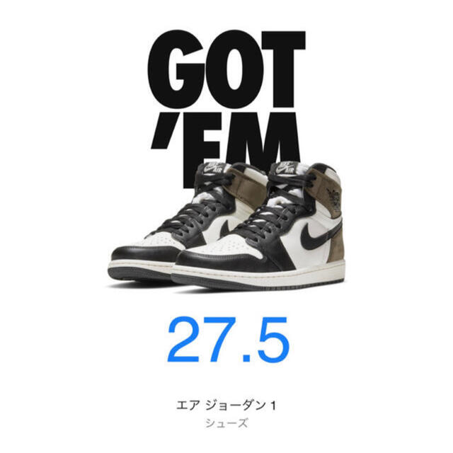 ★NIKE AIR JORDAN 1 DARK MOCHA 9.5 27.5cm