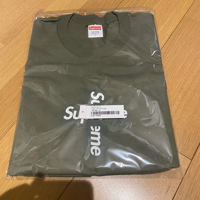 supreme cross box logo tee  L