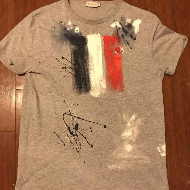 MONCLER 国旗トルコロールペイント Tシャツ Lサイズトップス