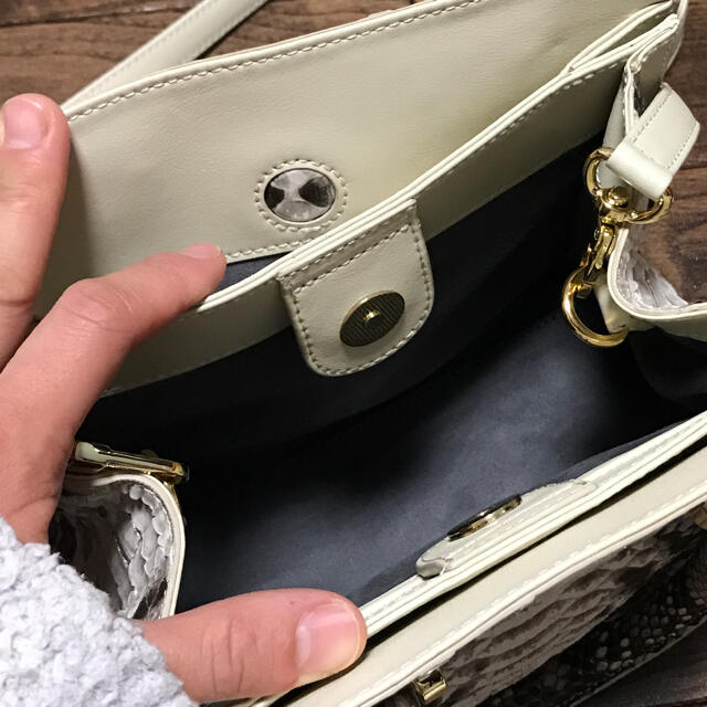 2wayリアルパイソンbag 財布 レディースのバッグ(ハンドバッグ)の商品写真