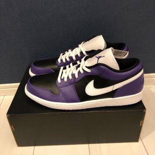 ナイキ(NIKE)の新品未使用　NIKE AIR JORDAN 1 LOW COURT PURPLE(スニーカー)