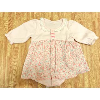 ニシキベビー(Nishiki Baby)の美品！　Nishiki Baby 小花柄スカート付長袖ロンパース(ロンパース)