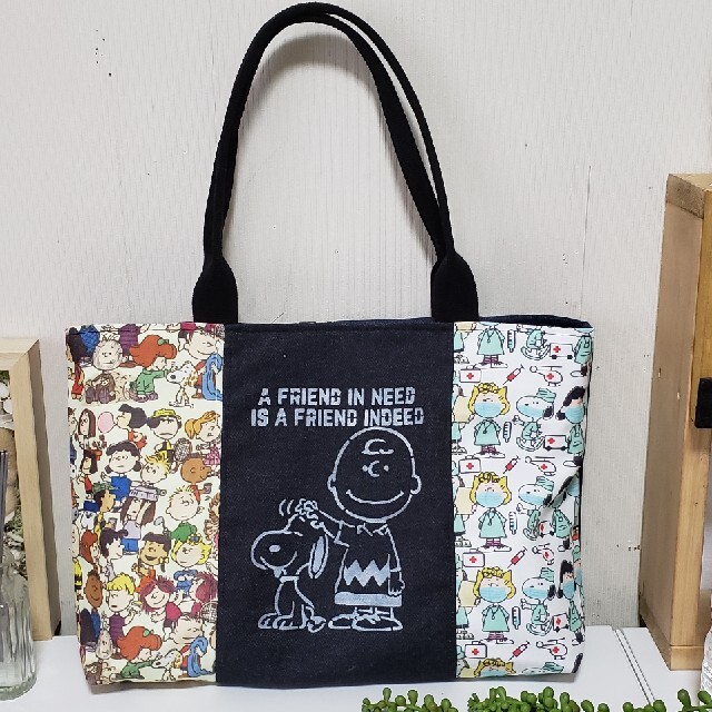 Snoopy スヌーピー ハンドメイド トートバッグの通販 By Unoko S Shop スヌーピーならラクマ
