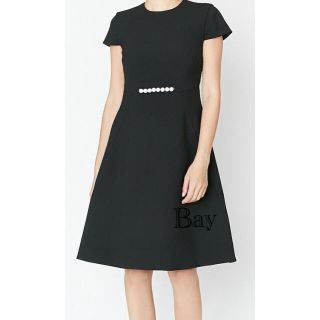 フォクシー(FOXEY)のYOKO CHAN Half-sleeve Pearl Flared Dress(ひざ丈ワンピース)