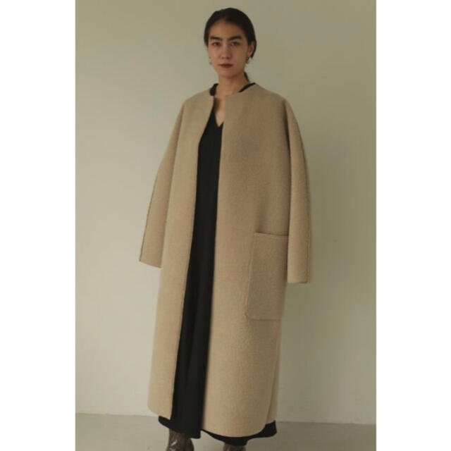 TODAYFUL(トゥデイフル)の新品　TODAYFUL  Collarless Boa Coat レディースのジャケット/アウター(ロングコート)の商品写真